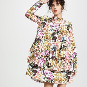 Adam Lippes Tiered Ruffle Mini Dress (size 0)